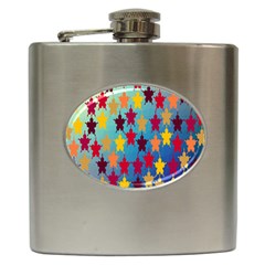 Abstract-flower,bacground Hip Flask (6 Oz) by nateshop