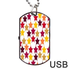 Abstract-flower Dog Tag Usb Flash (one Side) by nateshop