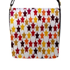 Abstract-flower Flap Closure Messenger Bag (l) by nateshop