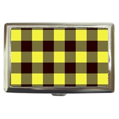 Black And Yellow Plaids Cigarette Money Case by ConteMonfrey