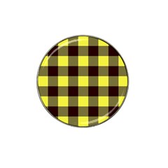 Black And Yellow Plaids Hat Clip Ball Marker (10 Pack) by ConteMonfrey