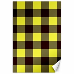 Black And Yellow Plaids Canvas 20  X 30  by ConteMonfrey