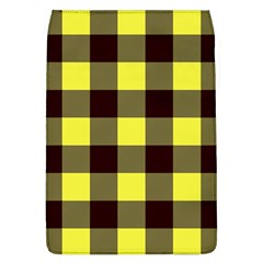 Black And Yellow Plaids Removable Flap Cover (l) by ConteMonfrey