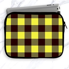 Black And Yellow Plaids Apple Ipad 2/3/4 Zipper Cases by ConteMonfrey