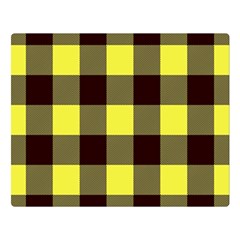 Black And Yellow Plaids Double Sided Flano Blanket (large)  by ConteMonfrey