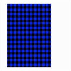 Neon Blue And Black Plaids Small Garden Flag (two Sides) by ConteMonfrey