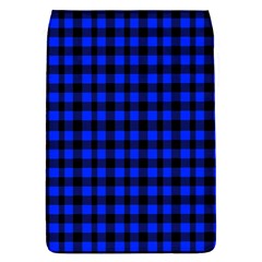 Neon Blue And Black Plaids Removable Flap Cover (s) by ConteMonfrey