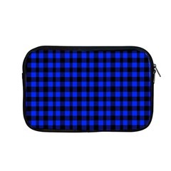 Neon Blue And Black Plaids Apple Macbook Pro 13  Zipper Case by ConteMonfrey