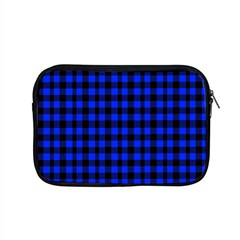 Neon Blue And Black Plaids Apple Macbook Pro 15  Zipper Case by ConteMonfrey