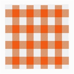 Orange And White Plaids Medium Glasses Cloth by ConteMonfrey