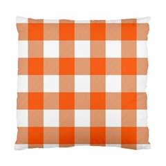 Orange And White Plaids Standard Cushion Case (two Sides) by ConteMonfrey