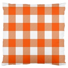 Orange And White Plaids Standard Flano Cushion Case (two Sides) by ConteMonfrey