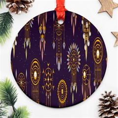 Background Round Ornament (two Sides) by nateshop