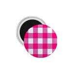 Pink and white plaids 1.75  Magnets Front