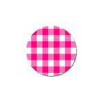 Pink and white plaids Golf Ball Marker (10 pack) Front