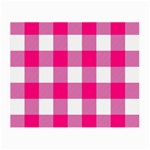 Pink and white plaids Small Glasses Cloth Front