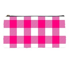 Pink And White Plaids Pencil Case by ConteMonfrey