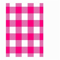 Pink And White Plaids Small Garden Flag (two Sides) by ConteMonfrey