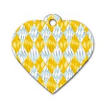 Background-box Yellow Dog Tag Heart (Two Sides) Front