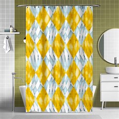 Background-box Yellow Shower Curtain 48  X 72  (small)  by nateshop