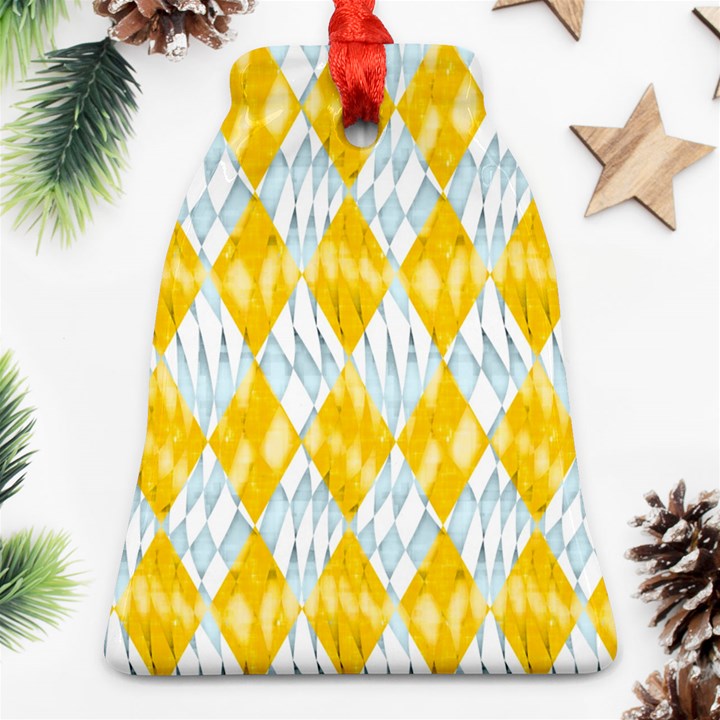 Background-box Yellow Bell Ornament (Two Sides)