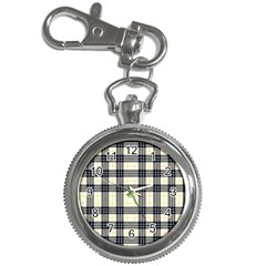 Gray And Yellow Plaids  Key Chain Watches by ConteMonfrey