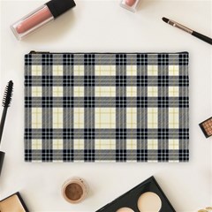 Gray And Yellow Plaids  Cosmetic Bag (large) by ConteMonfrey