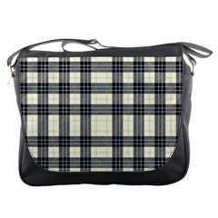 Gray And Yellow Plaids  Messenger Bag by ConteMonfrey