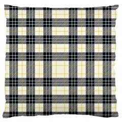 Gray And Yellow Plaids  Large Cushion Case (one Side) by ConteMonfrey