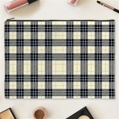 Gray And Yellow Plaids  Cosmetic Bag (xxxl) by ConteMonfrey