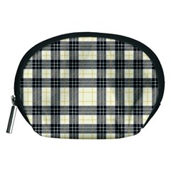 Gray And Yellow Plaids  Accessory Pouch (medium) by ConteMonfrey