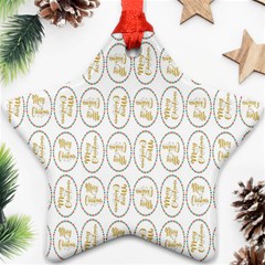 Background-cute-christmas Gold Ornament (star) by nateshop