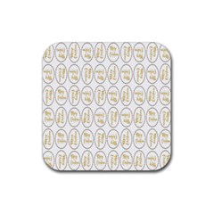 Background-cute-christmas Gold Rubber Coaster (square) by nateshop