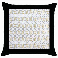 Background-cute-christmas Gold Throw Pillow Case (black) by nateshop