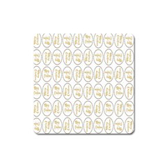 Background-cute-christmas Gold Square Magnet by nateshop