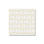 Background-cute-christmas Gold Square Magnet Front