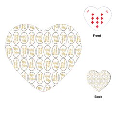 Background-cute-christmas Gold Playing Cards Single Design (heart) by nateshop