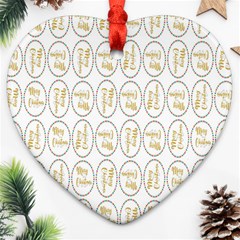 Background-cute-christmas Gold Heart Ornament (two Sides) by nateshop