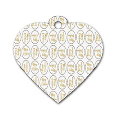 Background-cute-christmas Gold Dog Tag Heart (two Sides) by nateshop