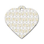 Background-cute-christmas Gold Dog Tag Heart (Two Sides) Front