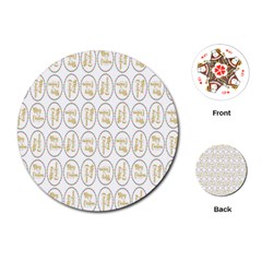 Background-cute-christmas Gold Playing Cards Single Design (round) by nateshop