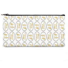 Background-cute-christmas Gold Pencil Case by nateshop