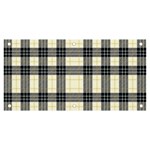 Gray And Yellow Plaids  Banner and Sign 6  x 3  Front