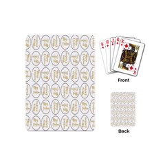 Background-cute-christmas Gold Playing Cards Single Design (mini) by nateshop