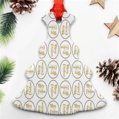 Background-cute-christmas Gold Christmas Tree Ornament (two Sides) by nateshop