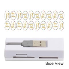 Background-cute-christmas Gold Memory Card Reader (stick) by nateshop