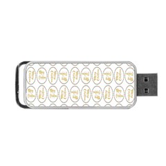 Background-cute-christmas Gold Portable Usb Flash (two Sides) by nateshop