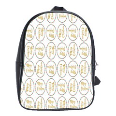 Background-cute-christmas Gold School Bag (xl) by nateshop