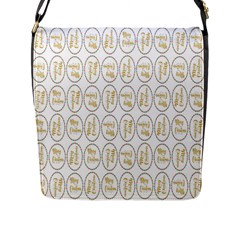 Background-cute-christmas Gold Flap Closure Messenger Bag (l) by nateshop