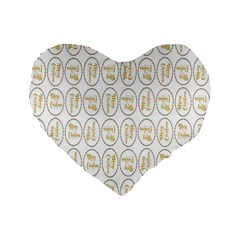 Background-cute-christmas Gold Standard 16  Premium Flano Heart Shape Cushions by nateshop